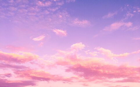 white clouds and blue sky