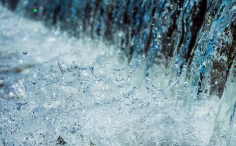 close up of water drops on rainy day