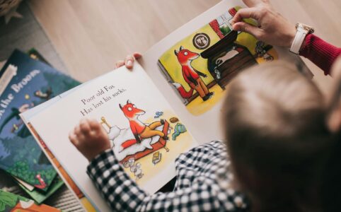 person reading a book