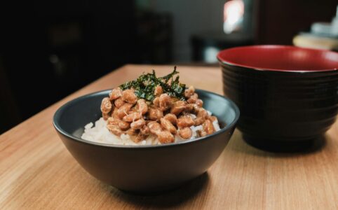 traditional japanese natto breakfast bowl